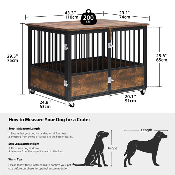 Size 200 dog crate sale